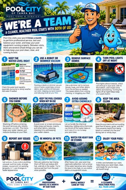 Pool City educational infographic: We’re a Team