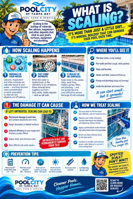 Pool City educational infographic: What Is Scaling?